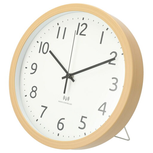 電波ステップ秒針掛け置き兼用時計 フォーレ(ナチュラル)   【1年保証】  【期間限定お試し価格：11/17〜12/31まで】