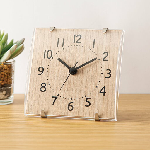 ニトリの静音秒針 置き掛け兼用時計 (アルコSW-NA)(インテリア雑貨)