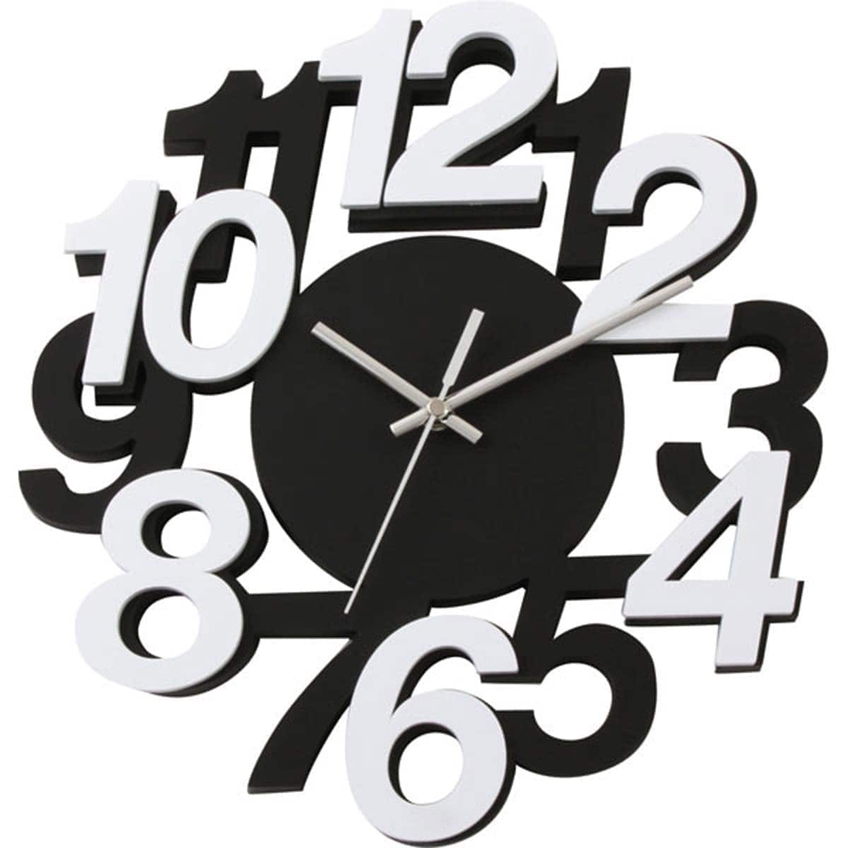 ニトリの掛け時計(デュオ2 BK)   【1年保証】  【期間限定価格：12/14〜1/17まで】(インテリア雑貨)