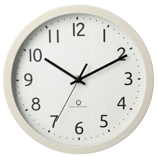ニトリの[幅25.5cm] 静音秒針 掛け置き兼用時計(SW 直径26cm ホワイトウォッシュ 001FR)(インテリア雑貨)