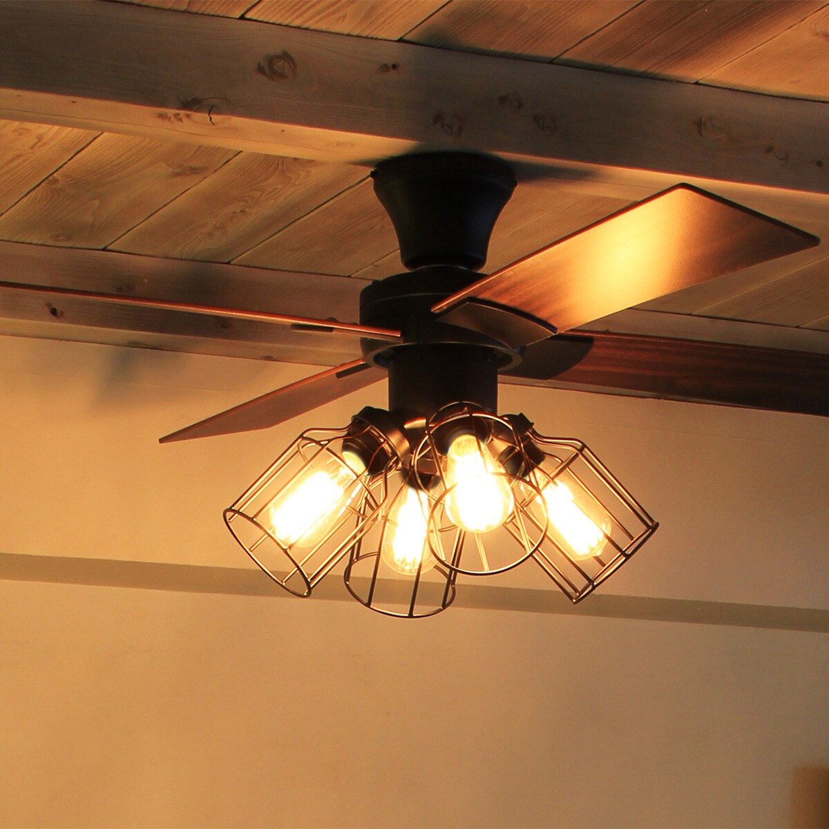 VINTAGE Collection シーリングファン 電球付き（ブラック）　 メーカー直送・