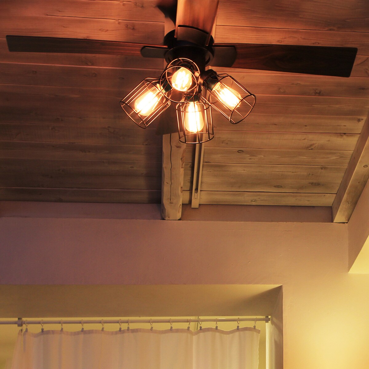 VINTAGE Collection シーリングファン 電球付き（ブラック）　 メーカー直送・