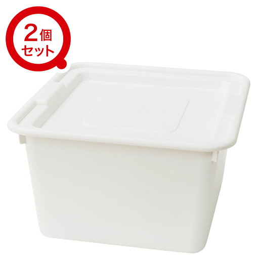 [幅35cm]フタ付き収納ボックス Nロビン レギュラー(PWH)2個セット   【1年保証】