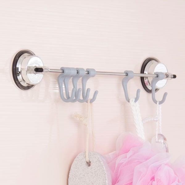 吸盤ステンレス6連フック (クレド) ニトリ 【玄関先迄納品】