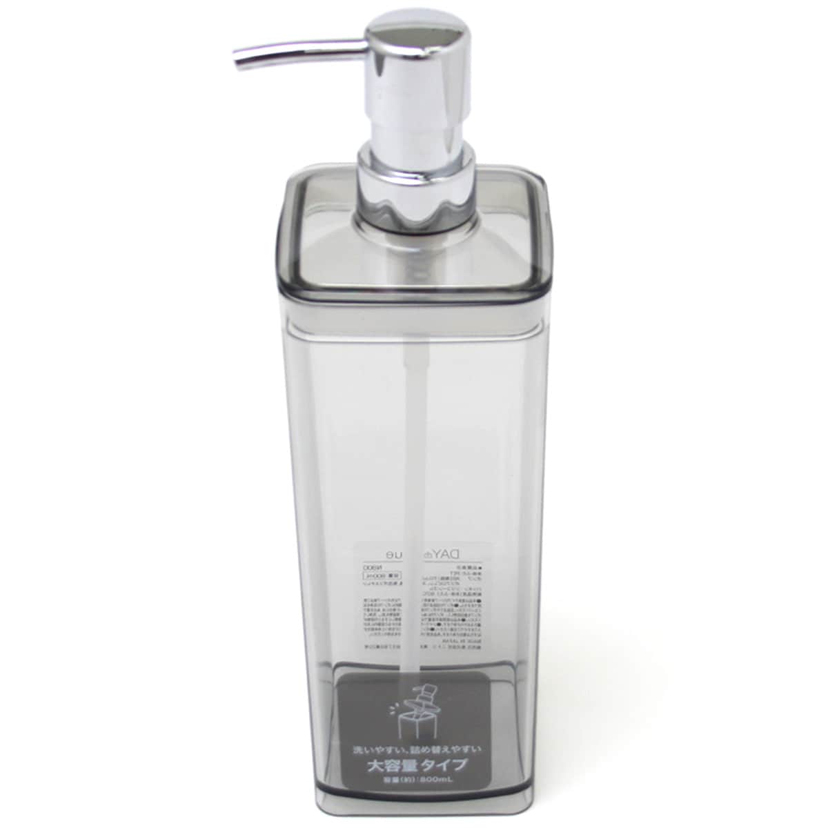 詰替え回数を減らせる大容量ディスペンサー (Nアーバン 800mL グレー)