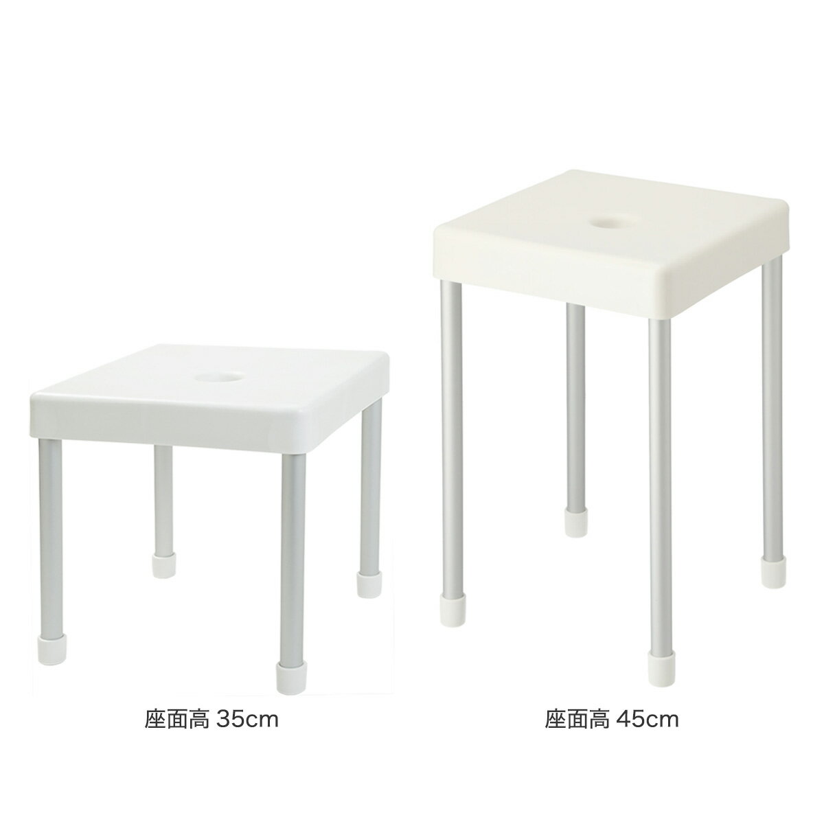 軽くて洗いやすいアルミ脚 抗菌風呂いす(ソリノ ホワイト)