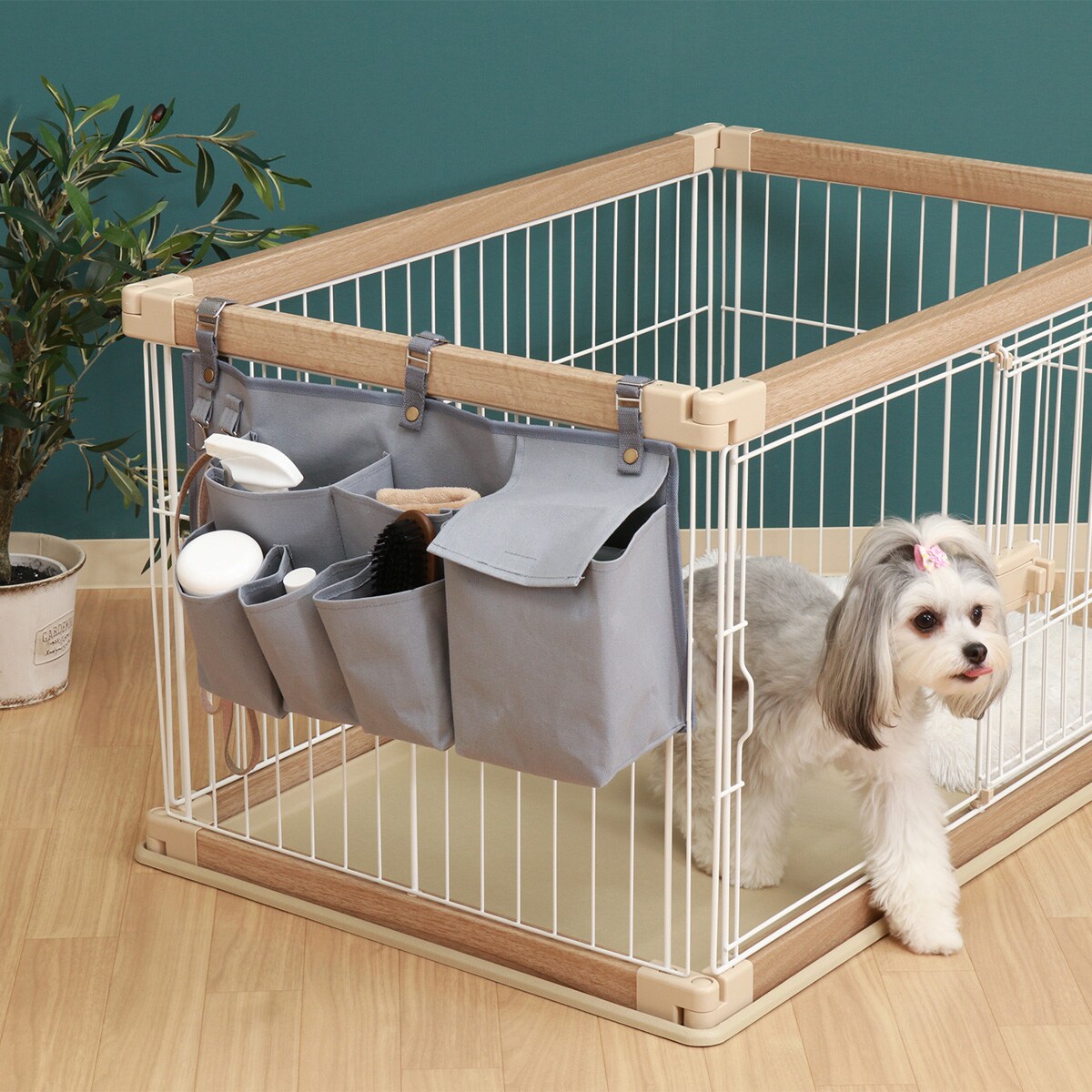 ペットケージ用収納ポーチ(グレー)