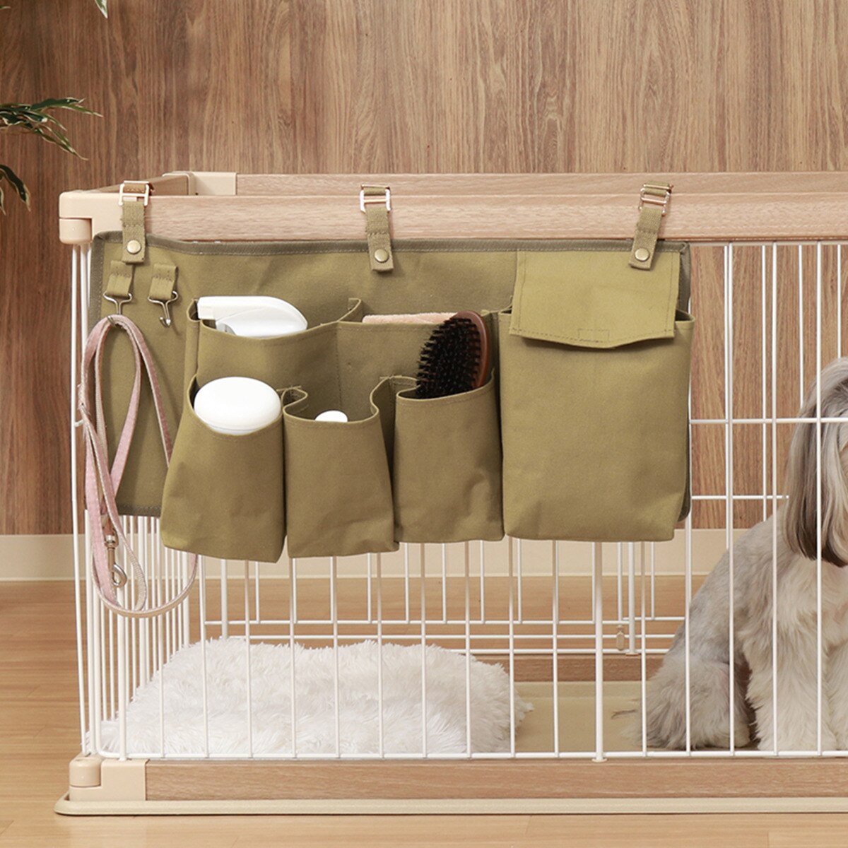 ペットケージ用収納ポーチ(ブラウン)