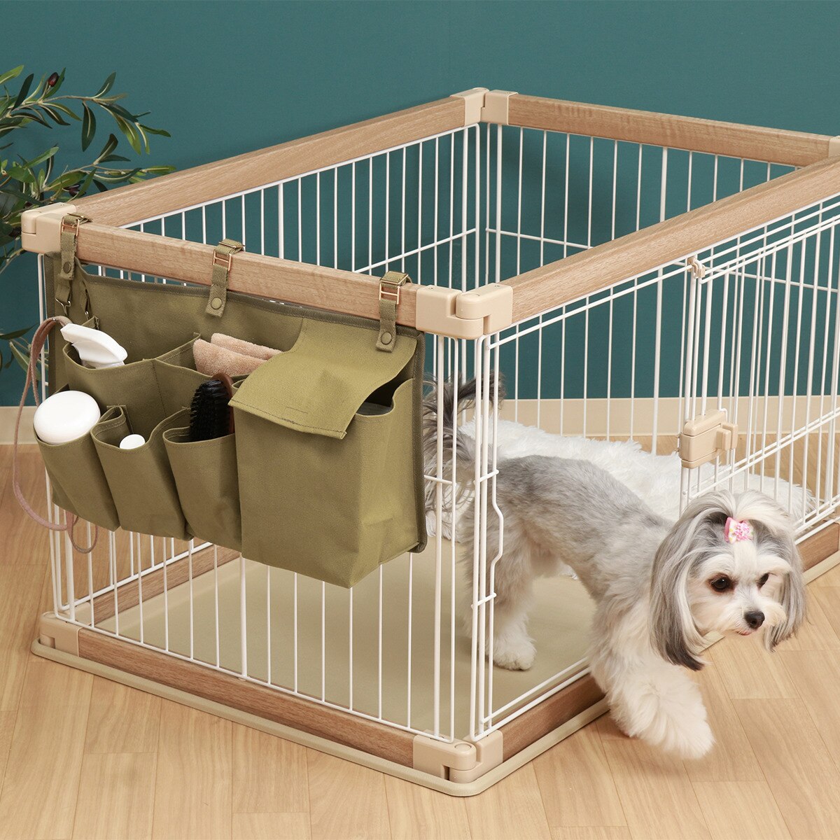 ペットケージ用収納ポーチ(ブラウン)