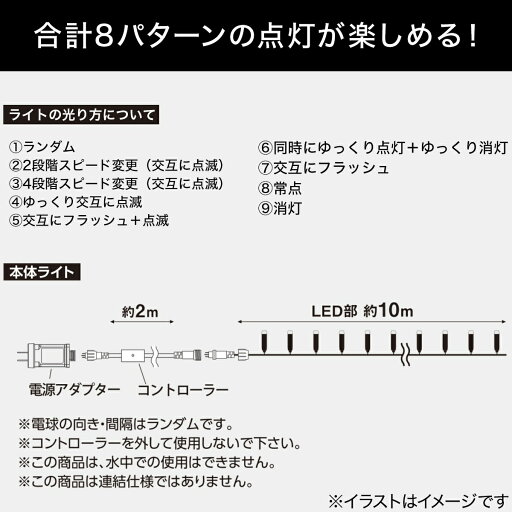 LEDライト(200球 ブルーホワイト iTK)   【1年保証】