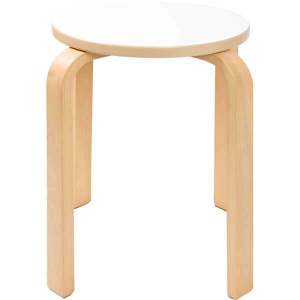 北欧風 木製スツール(セロ ホワイト)