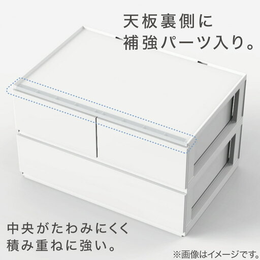 [幅19.2cm] 引出し Nインボックス たて型ハーフ 2段 ホワイト