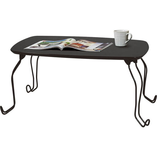 [幅77cm] 折りたたみテーブル　キャル2　7050(ブラック)   【1年保証】