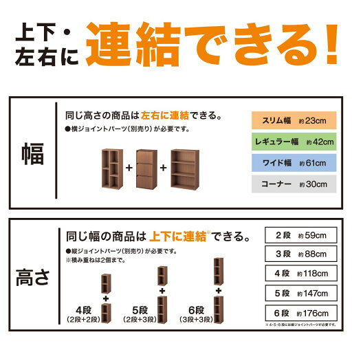 【ネット限定色】連結できるNカラボ スリム 2段 (ブラック)