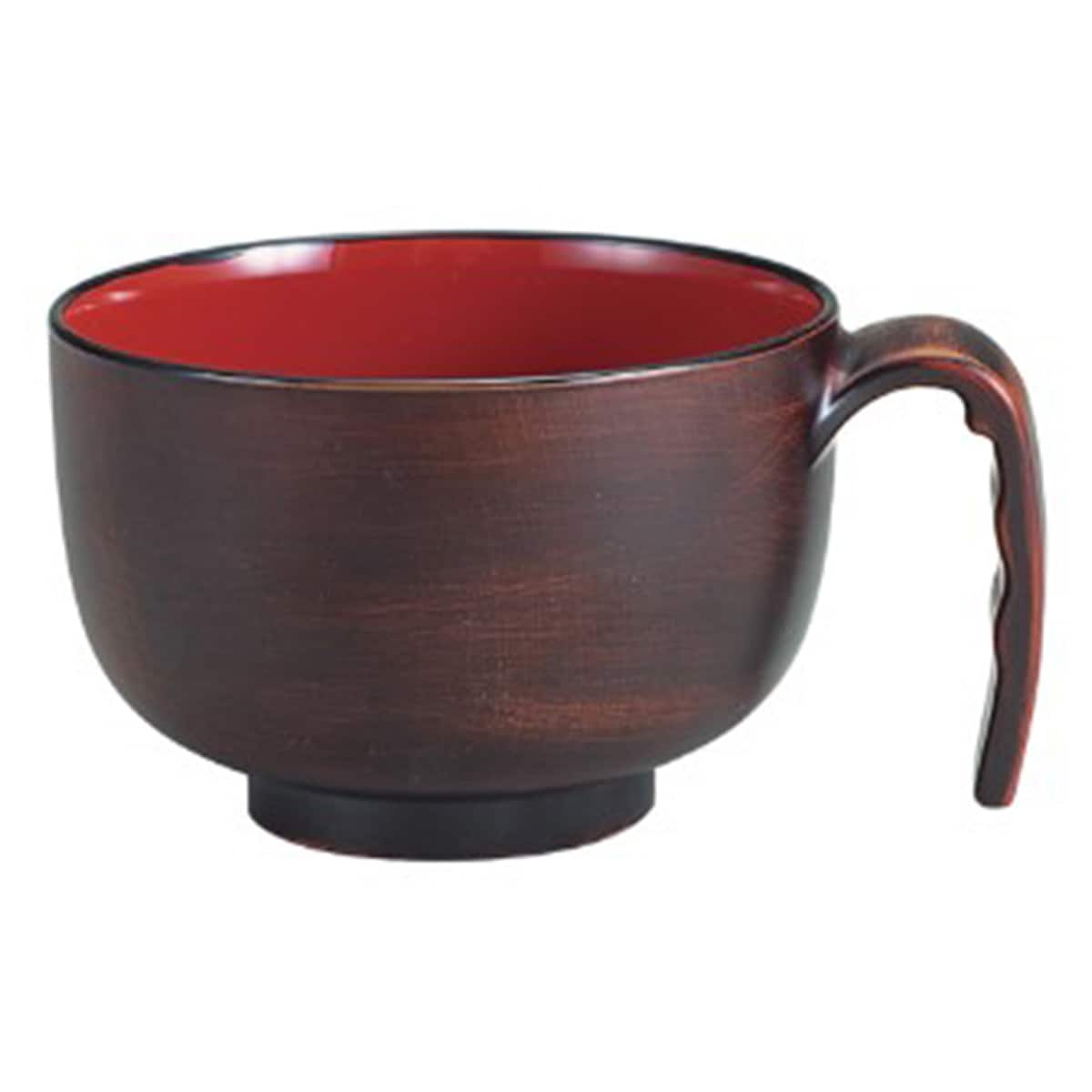 〔エントリーでP5倍〕取っ手付汁椀ミニ(ブラウン)