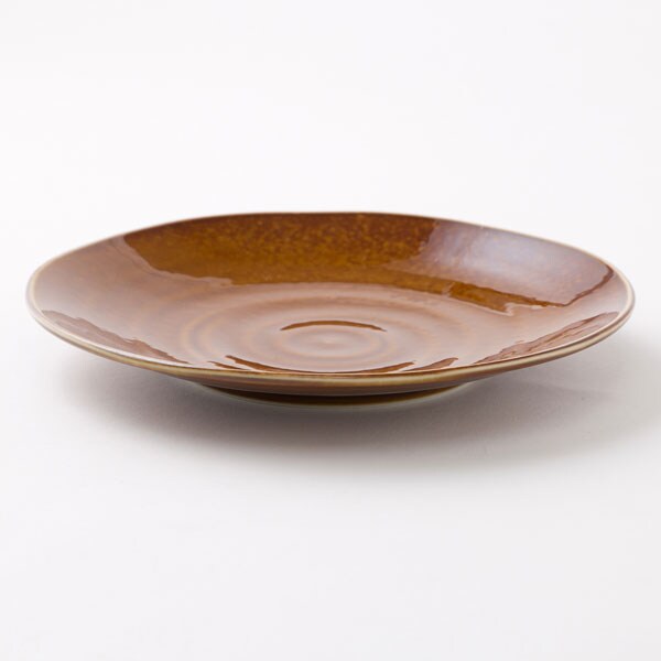 超軽量大皿　カル：エクレ（飴釉） 軽量 食器  シンプル
