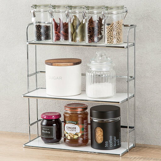 ニトリの調味料ラック RAW W300(3段)    【期間限定お試し価格:11/17〜12/31まで】(キッチン)