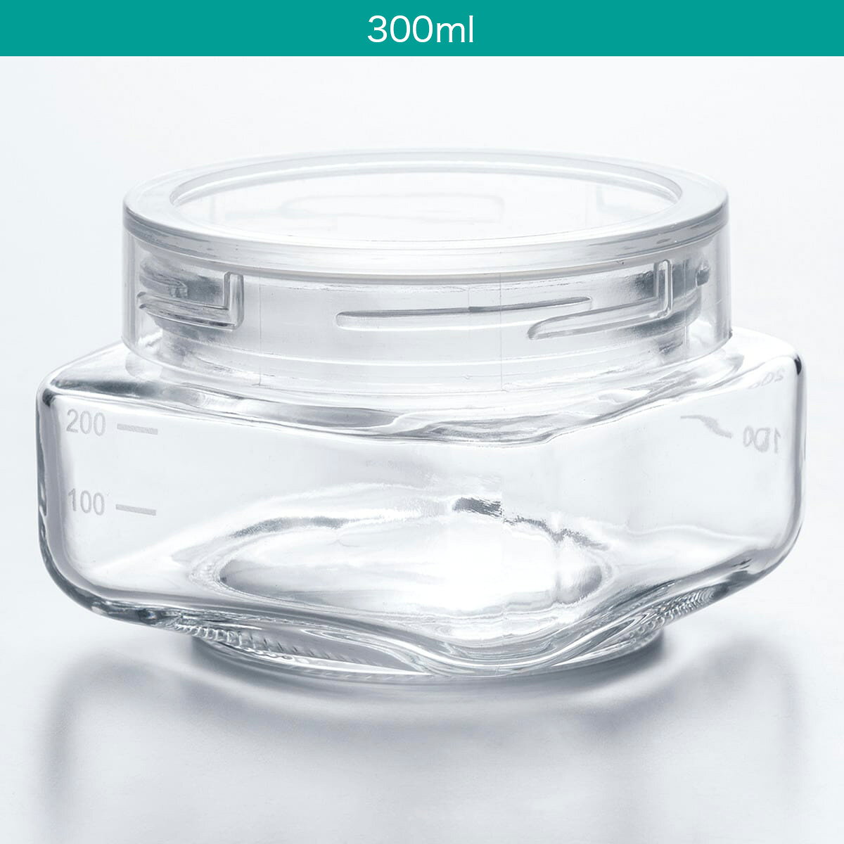 蓋から中身が見えるガラスキャニスター (SH)