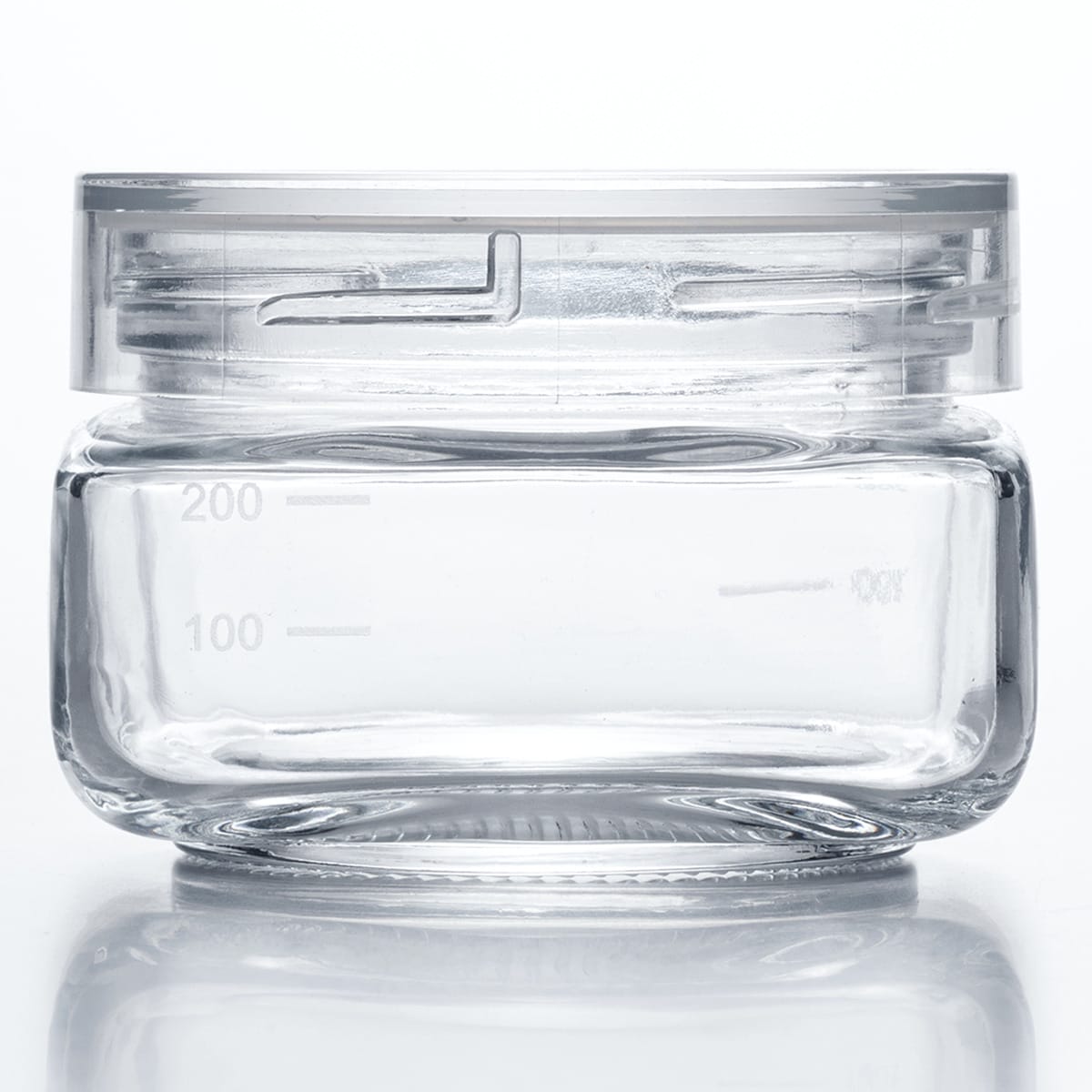 蓋から中身が見えるガラスキャニスター (SH)