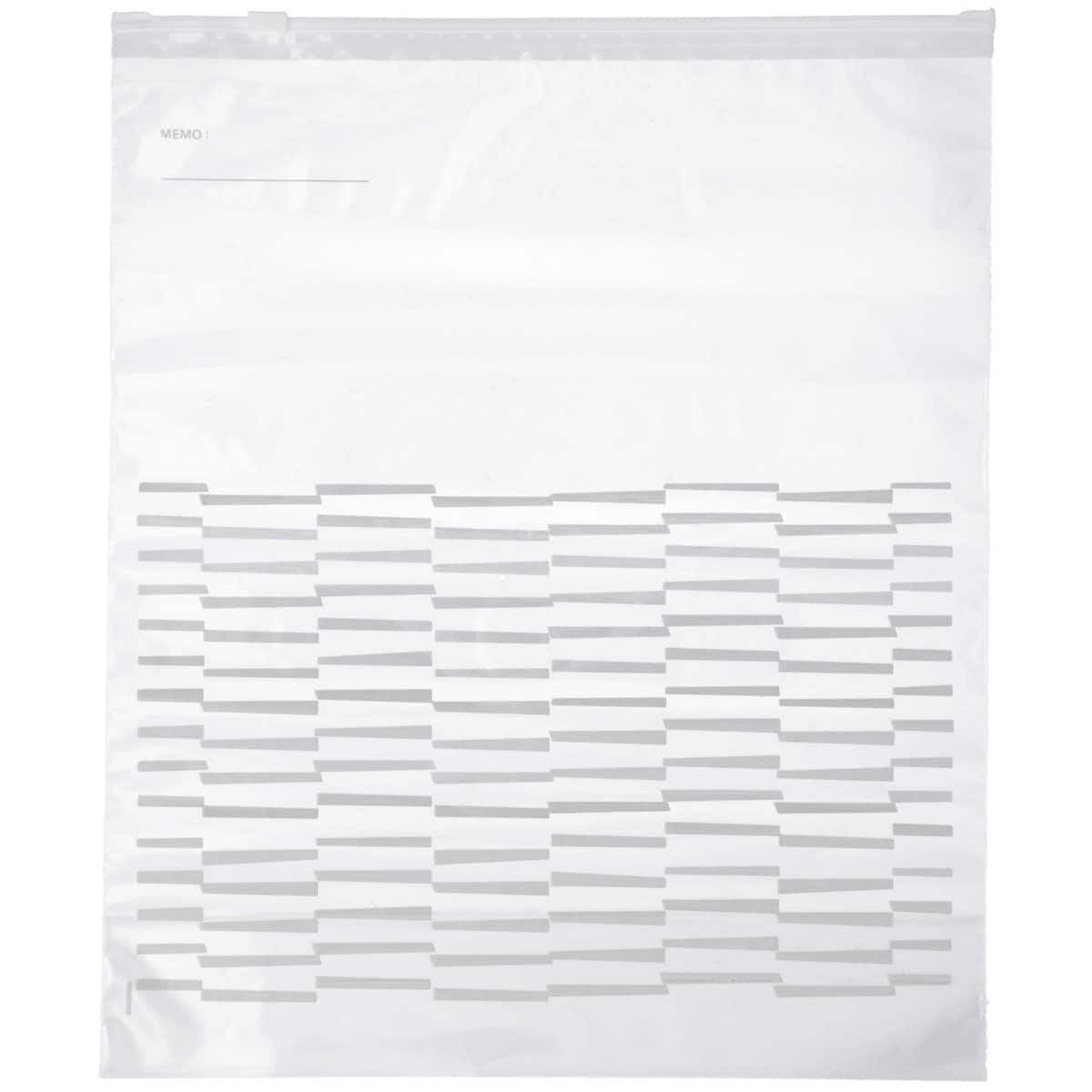 フリーザーバッグスライドジッパー マチ付き LLサイズ 8枚入 幾何学(TG363)