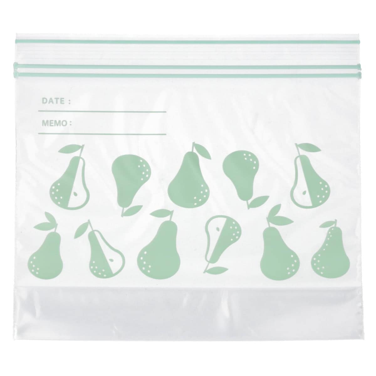 フリーザーバッグ ダブルジッパー マチ付き Mサイズ 24枚入 ペア(TW-386)