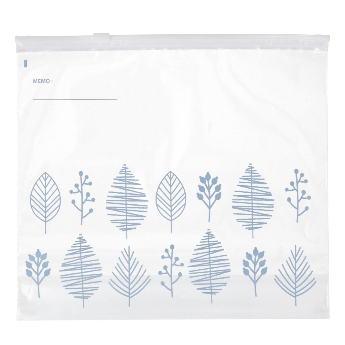 フリーザーバッグ スライドジッパー マチ付き Lサイズ 12枚入 ツリー(TW387)
