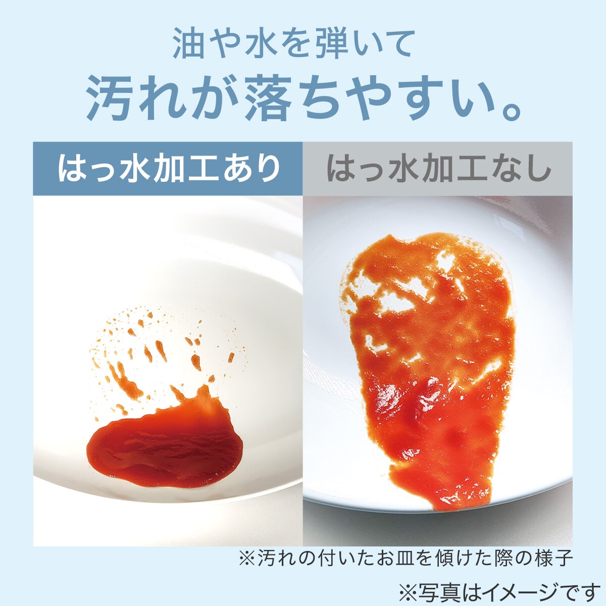 両面撥水 丸深プレート (24cm ホワイト)