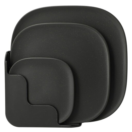 ニトリの毎日らくらくプレート 7点セット ダークグレー(キッチン)