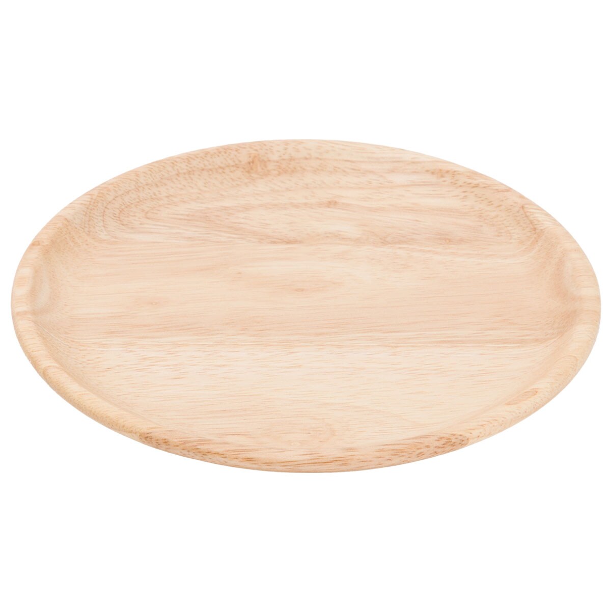 木製食器///////////////\' - 木製丸皿(ラバー VD)　ニトリ
