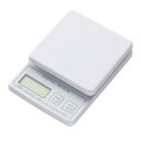 キッチンスケール(2kg シリコーンカバー付き ホワイト)【玄関先迄納品】