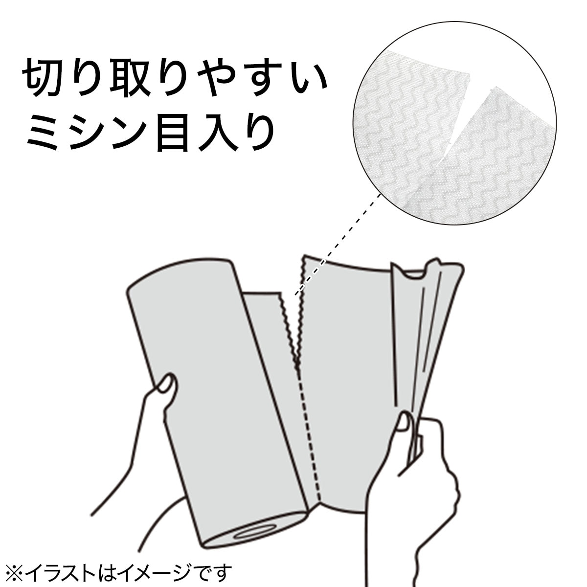 カット式台ふきん 5個セット (ウェーブ ライトグレー 42カット×5) ニトリ 【玄関先迄納品】 2