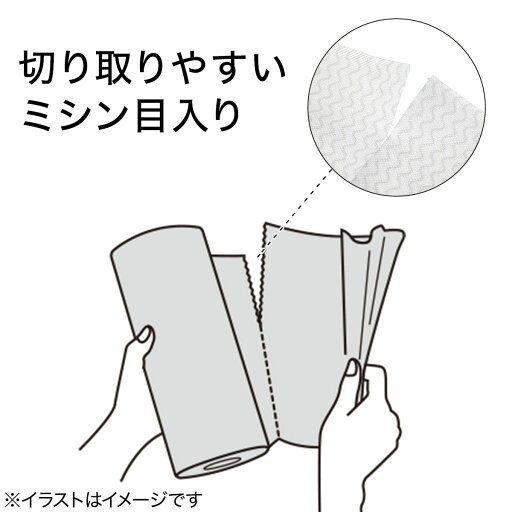 カット式台ふきん 5個セット(ウェーブ ライトグレー 42カット×5)