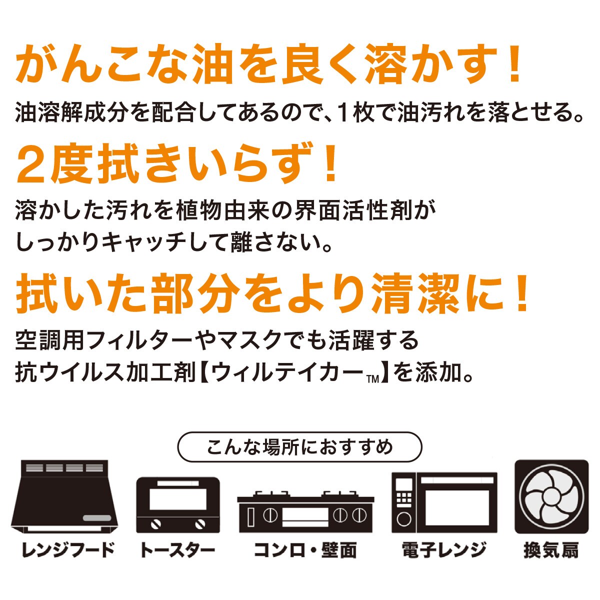 キッチン油拭きペーパー(60枚入り)
