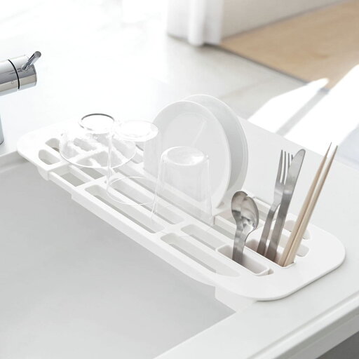 ニトリの伸縮水切りラック ACUTO(WH)   【1年保証】  【期間限定価格:12/14〜1/17まで】(キッチン)