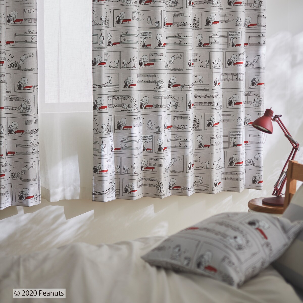 （1枚入り）スヌーピーカーテン SアンドP GY【メーカー直送・送料無料】 ニトリ