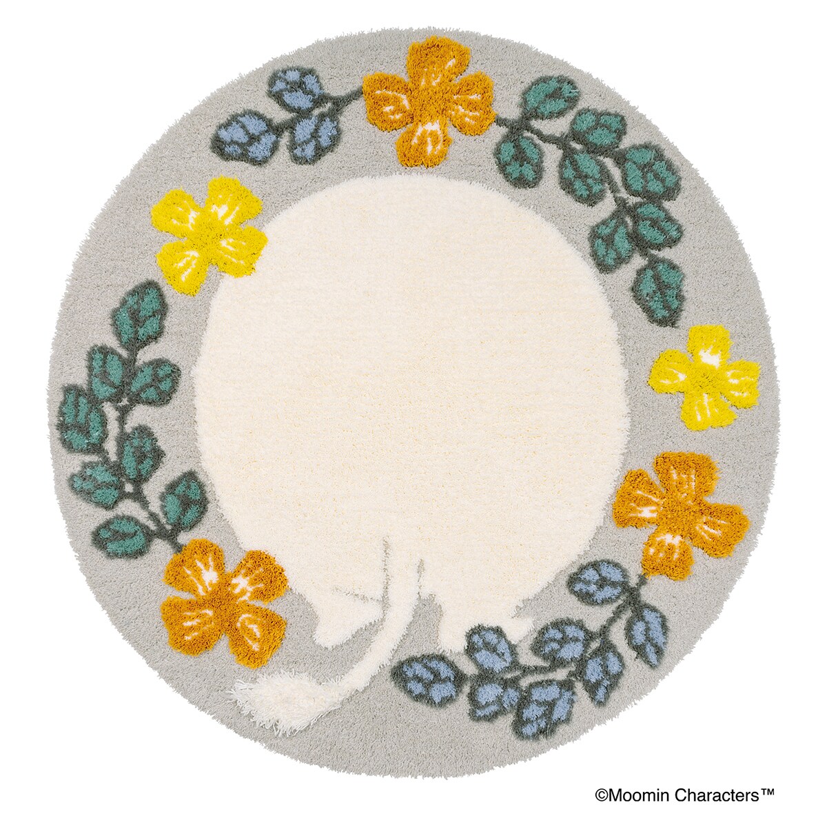ニトリのムーミンラグ ムーミンノオシリ 95X95 GY【メーカー直送・】(ラグ・マット)
