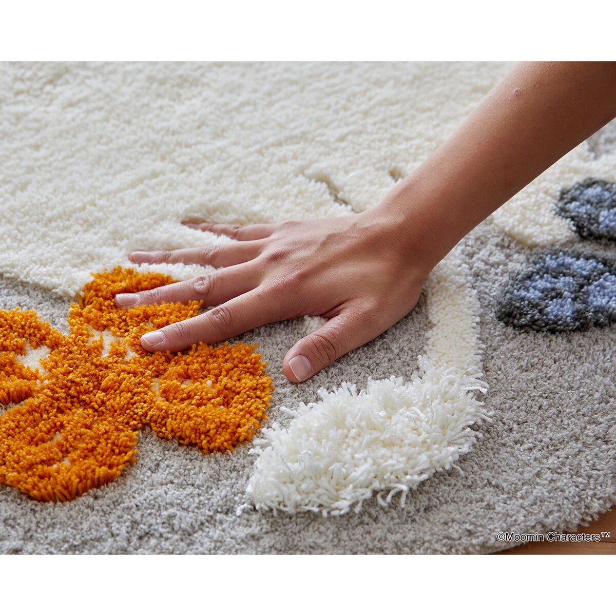 ムーミンラグ ムーミンノオシリ 95X95 GY【メーカー直送・】