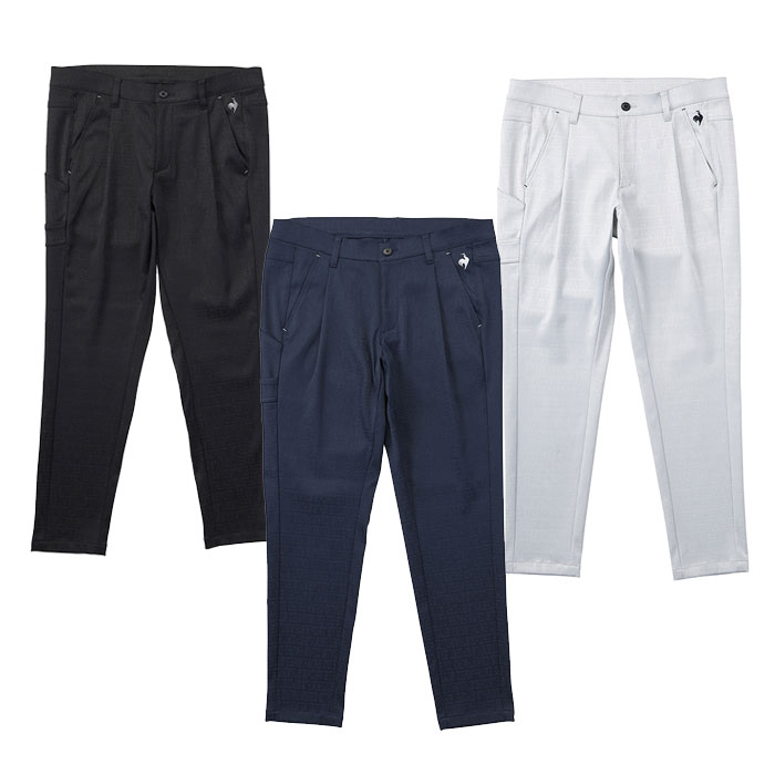 ルコックスポルティフ ゴルフウェア ジャガード ジョガーパンツ QGMWJD05 メンズ テーパード ジャガード柄 2023年モデル 秋冬