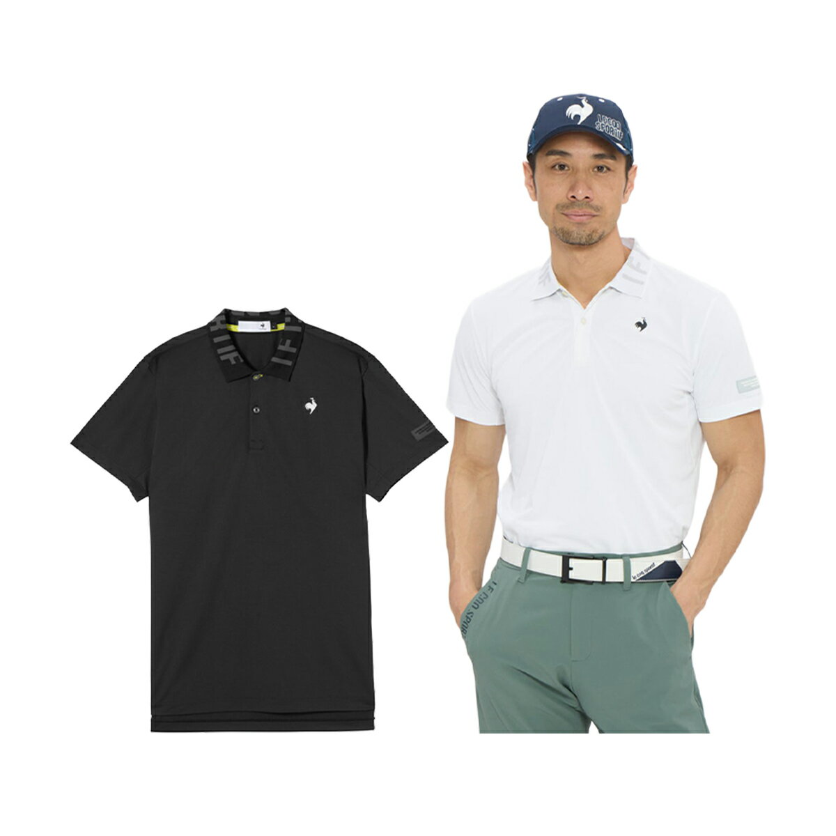Rakuten - ルコックスポルティフ ゴルフ ストレッチ ストレスマッピング えりロゴ シャツ 男性用 LG6SHSA0M トップス ゴルフウェア 2026年 春夏商品