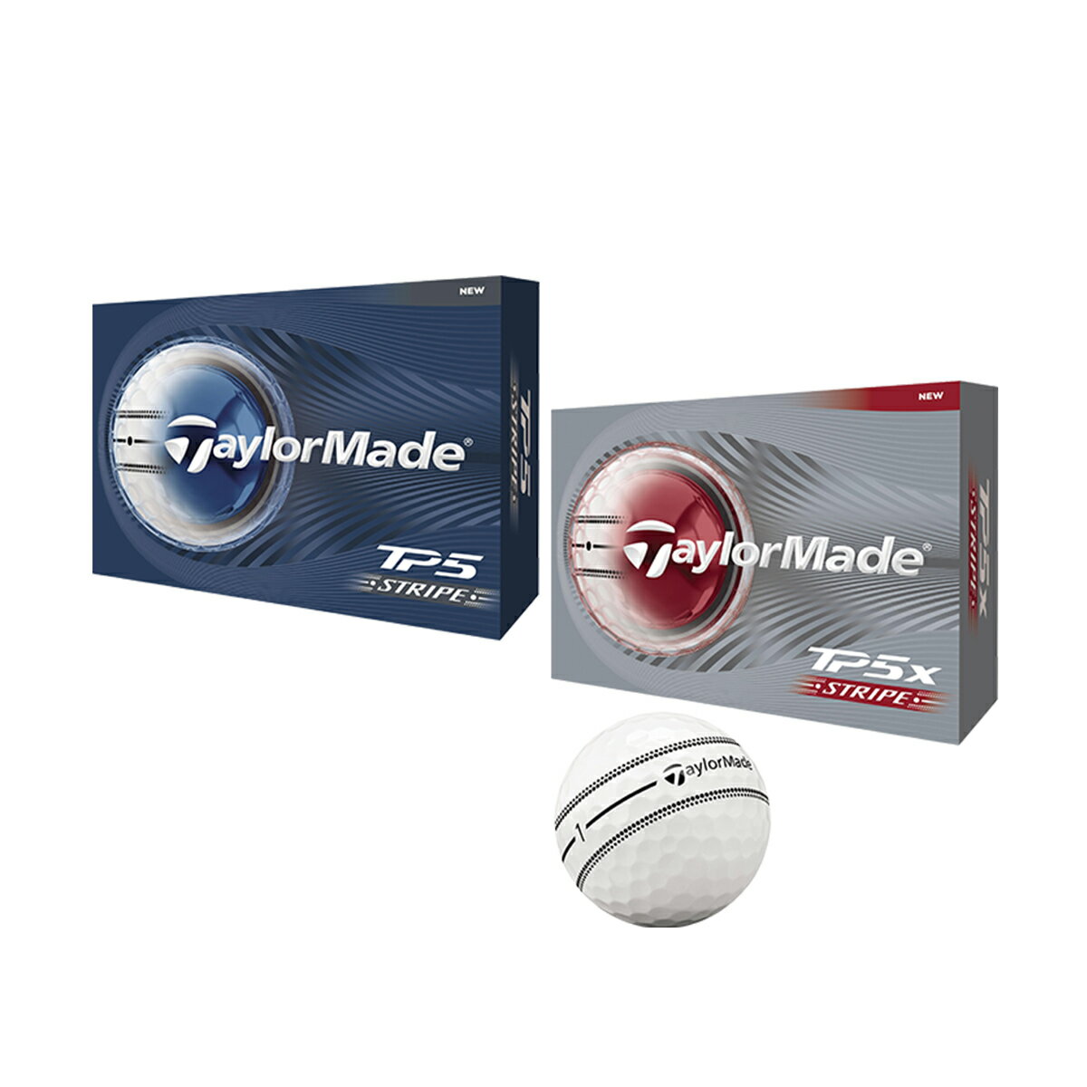 乐天商城 - テーラーメイド ゴルフボール TP5 Stripe／TP5x Stripe 1ダース（12球入） 2026年 新製品