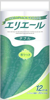 【6個セット】エリエール トイレットティシュー12ロールx6個 ダブルタイプ 大王製紙 トイレットペーパー エリエール ダブル やわらか ふんわり ふっくら やわらか 肌ざわり 香り付き 送料無料 買い置き まとめ買い トイレ用品 日用品 消耗品のサムネイル