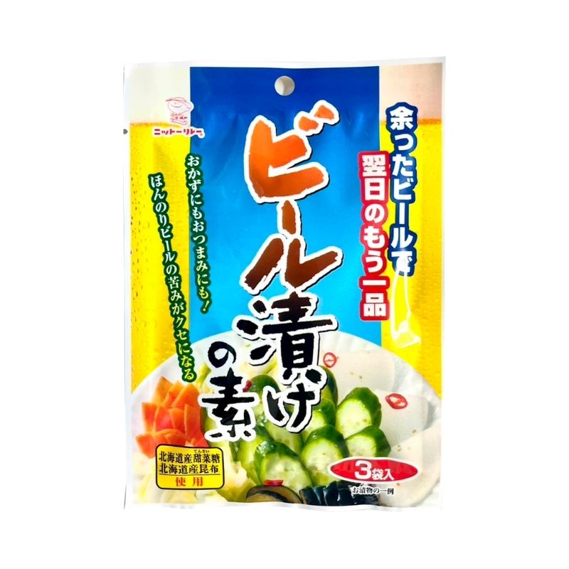 ニットーリレー ビール漬け の 素 12g × 3袋 漬物 漬け物 漬物の素 粉末タイプ ビール ビール漬け 昆布 唐辛子 野菜 きゅうり なす 大根 キャベツ 白菜 漬け 簡単 時短