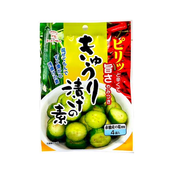 ニットーリレー きゅうり漬けの素 8g × 4袋 きゅうり 漬物 簡単 塩 浅漬け 漬け物 漬物の素 粉末タイプ 昆布 唐辛子 スパイス ピリ辛 野菜 きゅうり 漬け 簡単 時短のサムネイル
