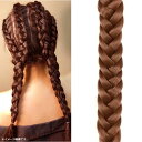 エクステンション ヘアアクセサリー ロング ヘアエクステ 三つ編み エクステ 2本セット 編み込み 付け毛 発表会 イベント クリスマス ハロウィン 仮装 ウィ...
