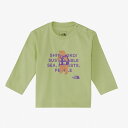 ノースフェイス ベビー Tシャツ ロングスリーブシレトコトコティー NTB82332ST ミスティーセージ MS 80 90 THE NORTH FACE 正規取扱店 23秋冬