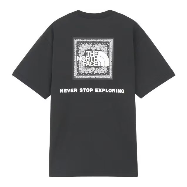 ノースフェイス tシャツ 半袖 メンズ Tシャツ ロゴT ショートスリーブバンダナスクエアロゴティー NT32446 K ブラック M L XL 2024春夏