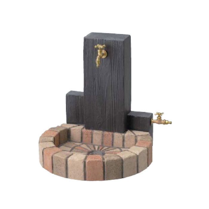 立水栓ユニット ウッドクリートタイプ・サークルタイプ（ネオミックス）【蛇口・補助蛇口別売】［W-346］【fsp2124-6f】【あす楽対応不可】【全品送料無料】