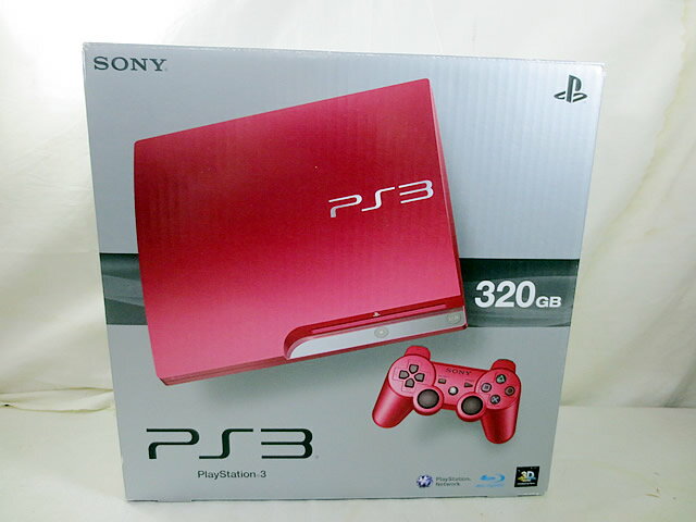 PS３ 新品同様　ソニー　PS3　本体 PlayStation3 320GB スカーレット　レッド CECH-3000BSR