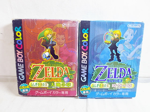 美品　任天堂　ゲームボーイ　GB　ゼルダの伝説 ふしぎの木の実 大地の章　時空の章 セット