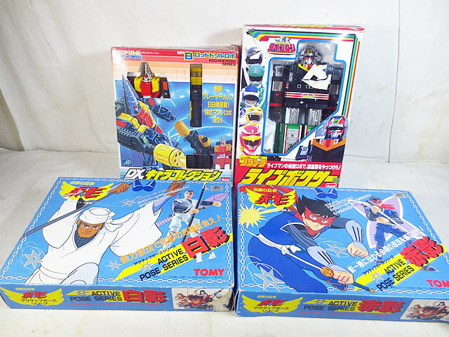 美品　バンダイ　プラデラ　ライブマン　ライブボクサー　マシンロボ　ロッドドリル　赤影　白影　セット